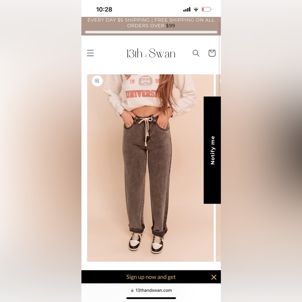 BRAND NEW Butter soft charcoal lounge jeans